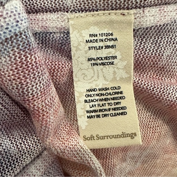 Soft Surroundings Plein De Couleurs Tunic Multicolor Top Shirt Womens M Petite - Picture 5 of 6